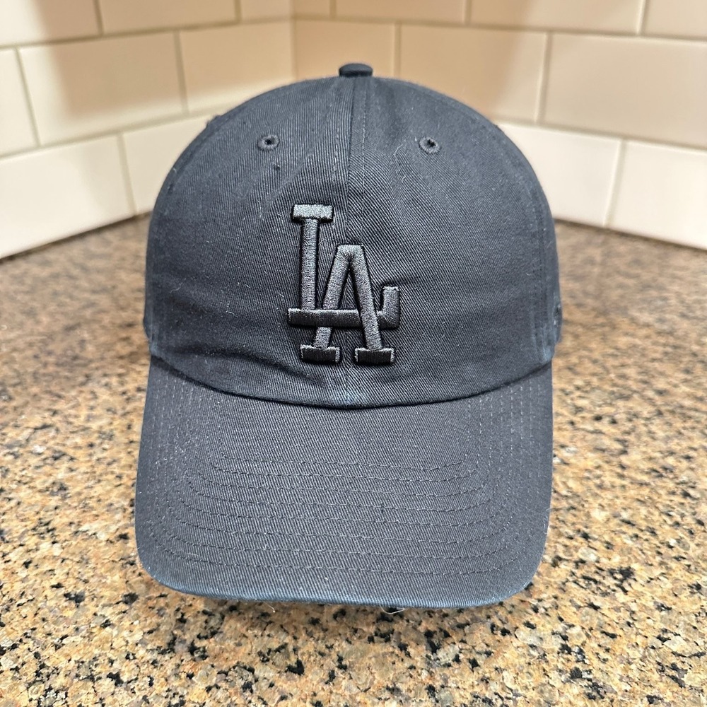 Los Angeles Dodgers '47 Clean Up Hat Adjustable Strap Back Blackout MLB